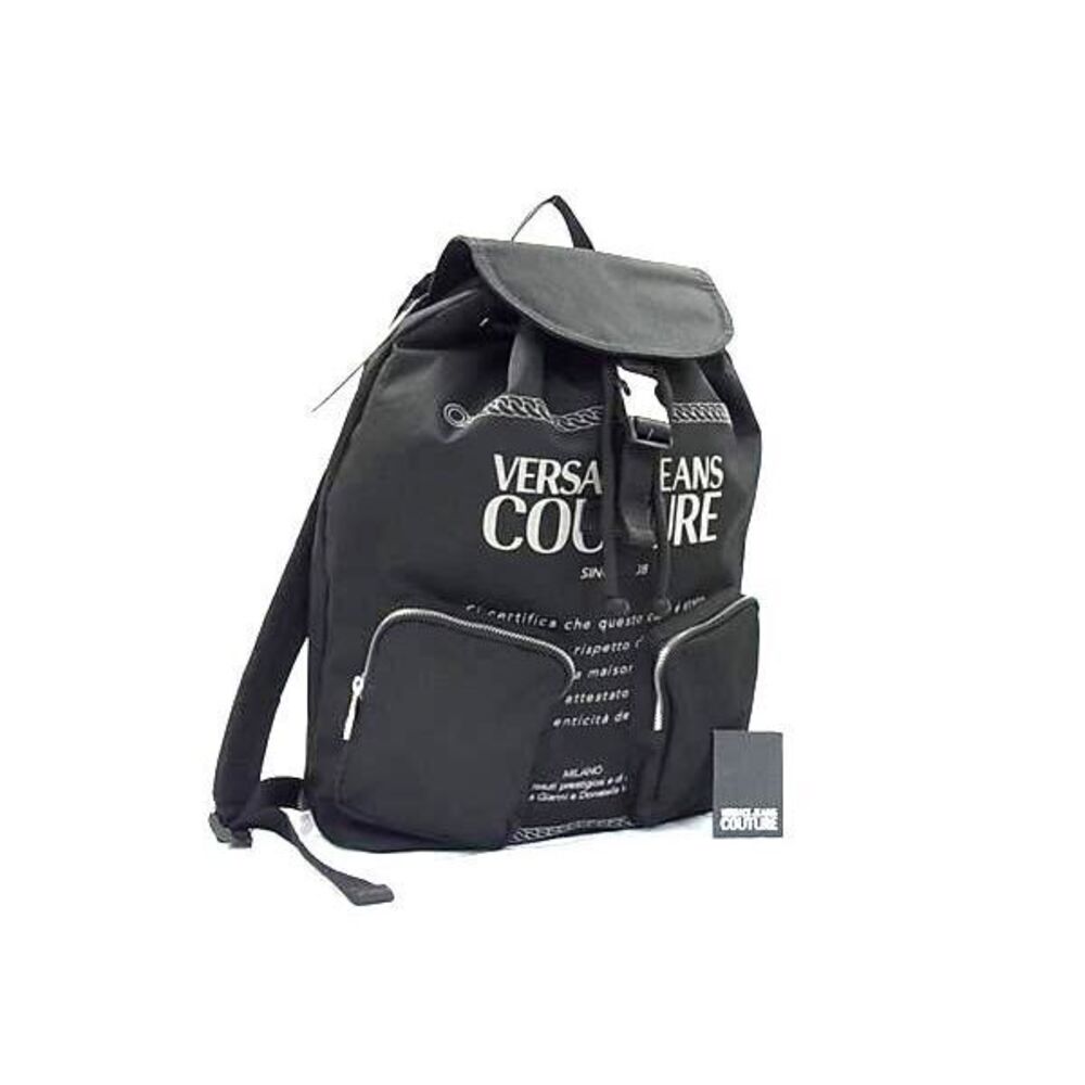 VERSACE JEANS COUTURE Backpack Rucksack Daypack Black